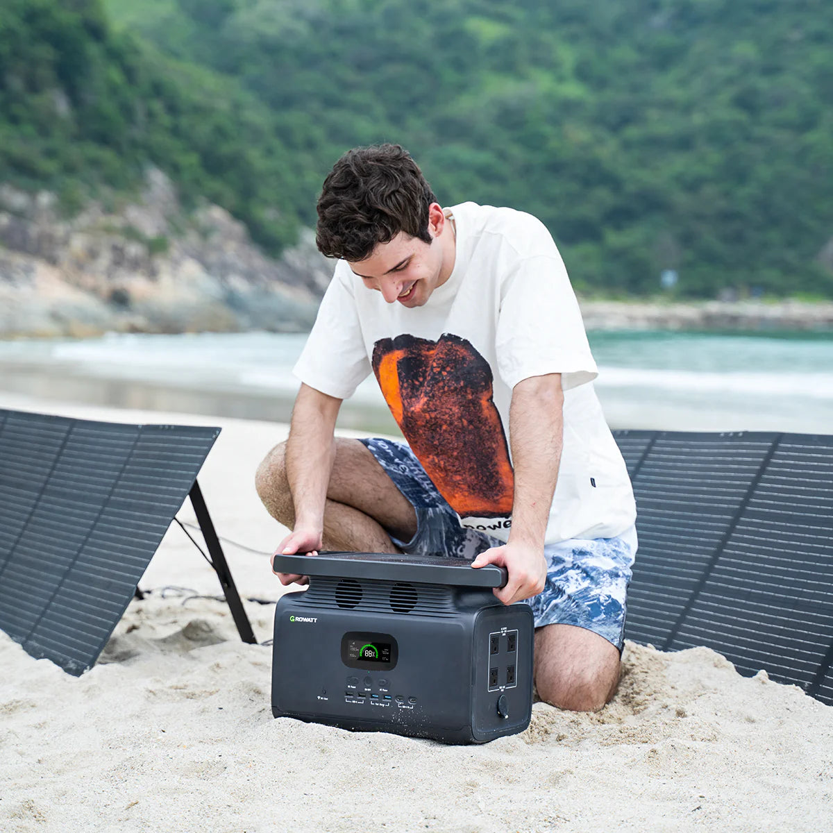 Kaufratung von Powerstation mit Solarpanel