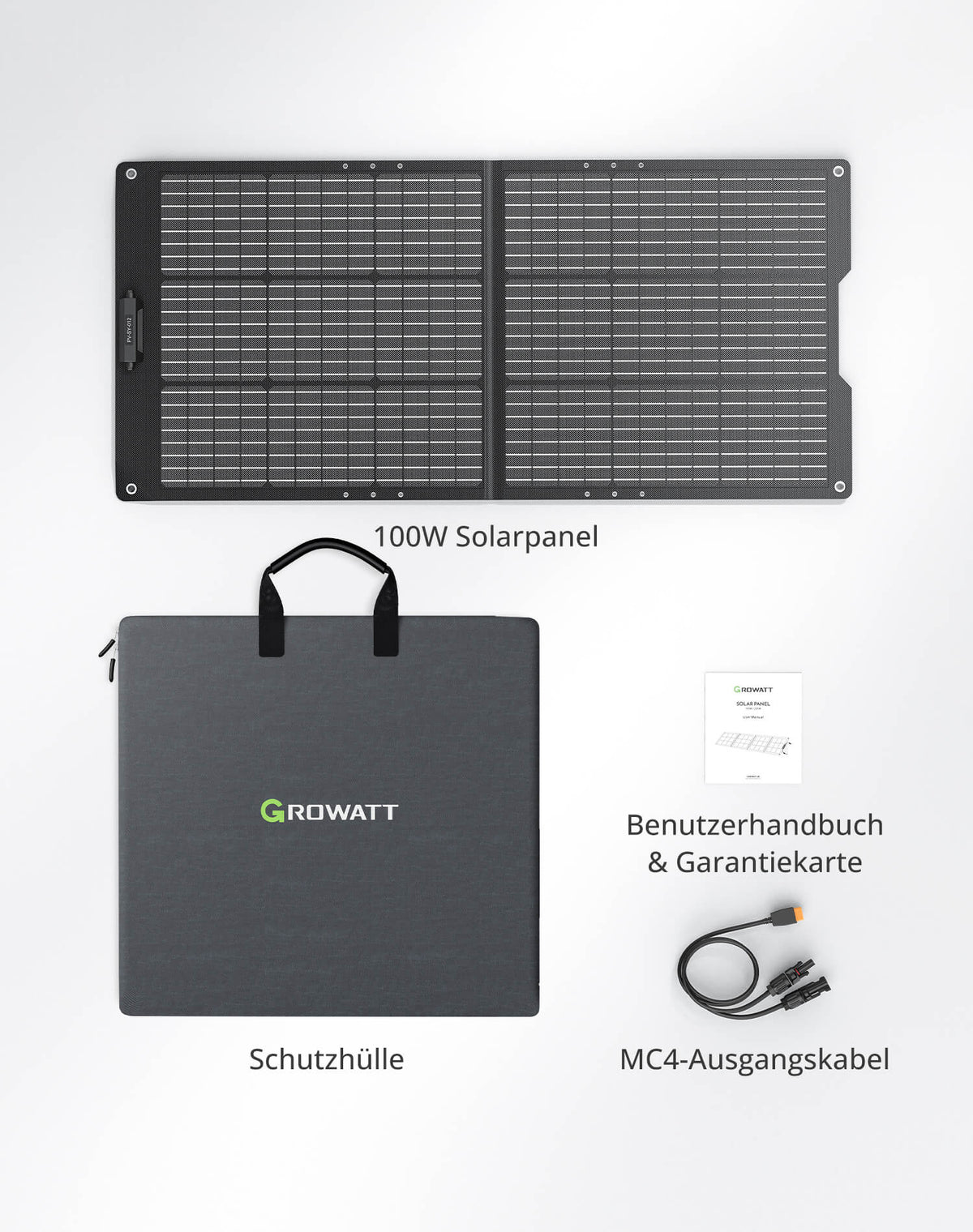 Growatt 100W Solarmodul Lieferumfang