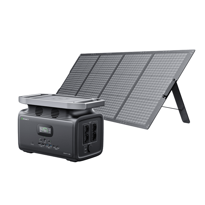 Growatt Infinity 1300 Powerstation mit 200W Solarpanel