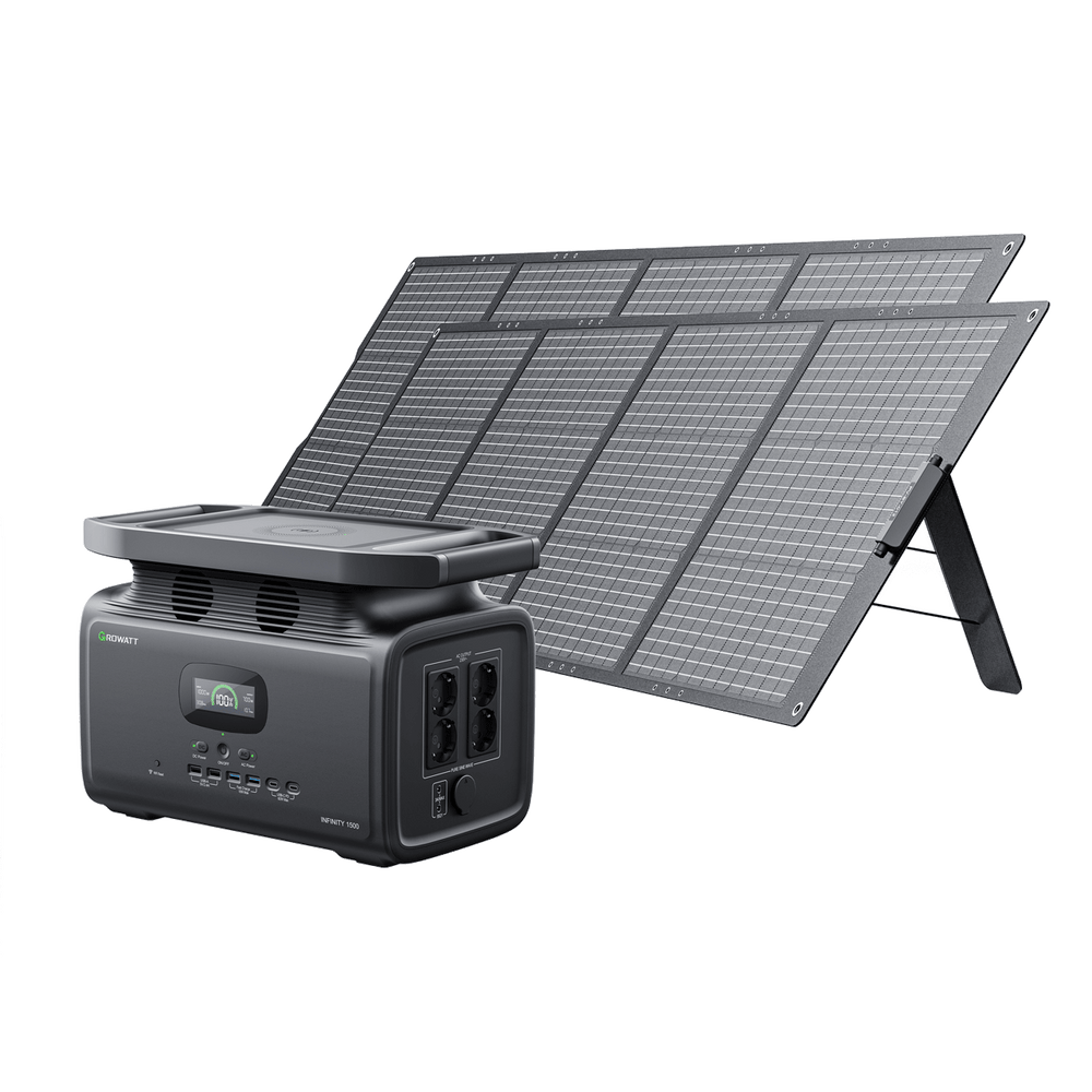 Growatt Infinity 1500 tragbare Powerstation mit 400W Solarpanel