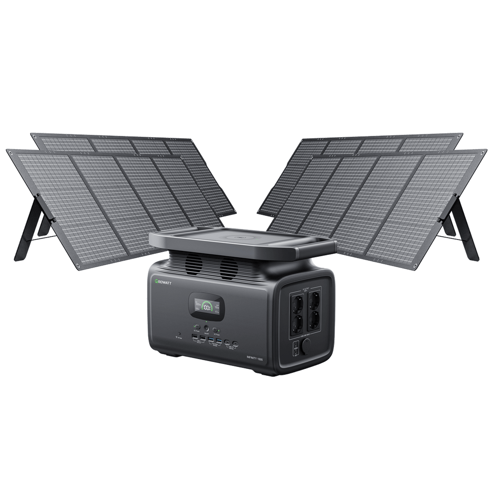 Growatt Infinity 1500 tragbare Powerstation mit 800W Solarpanel