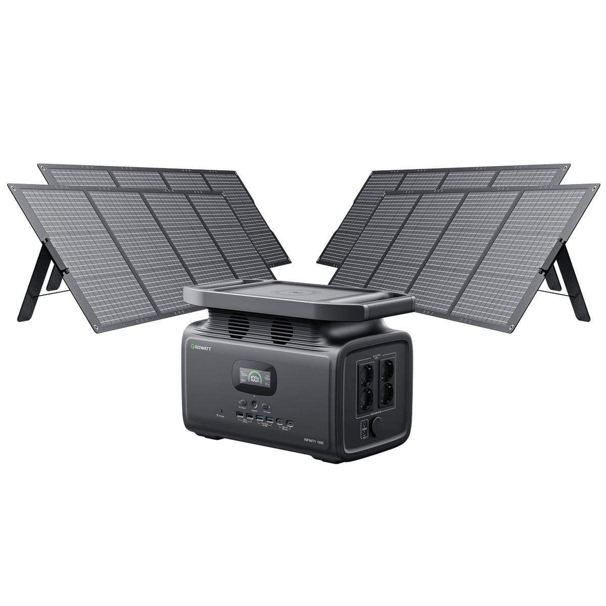 Growatt Infinity 1500 tragbare Powerstation mit 800W Solarpanel